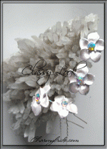 Фуркет за коса с кристали Crystal Violet - комплект 4 броя